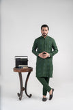 Bottle green Kurta Pajama