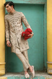 Antique gold sherwani